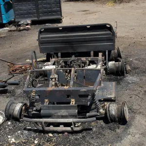burned vehicle after the Jesusita Fire