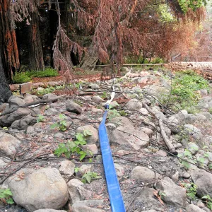 Channelization of Mission Creek above Mission Dam after Jesusita Fire