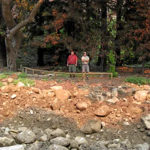 Channelization of Mission Creek above Mission Dam after Jesusita Fire