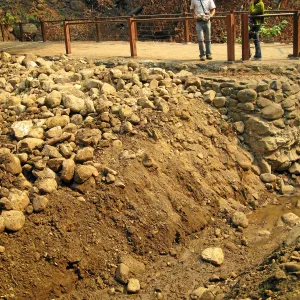 Channelization of Mission Creek above Mission Dam after Jesusita Fire