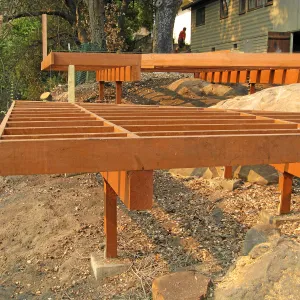 Reconstruction of Home Demonstration Garden deck after Jesusita Fire