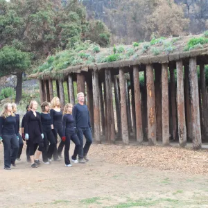 Art from the Ashes Dancers with Herb Parker's Haven Laborinth