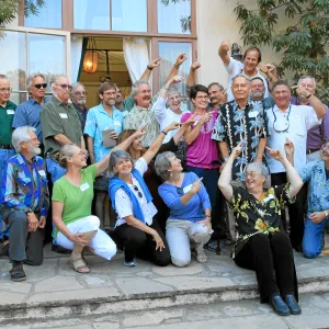 Party celebrating Bob Haller's 80th year, group photo