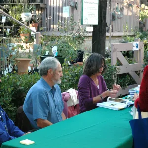  Carol Bornstein book signing, author table (Bart Oâ€˜Brien, David Fross, Carol Bornstein)