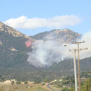 Jesusita Fire from San Marcos Pass, Day 1, 4:40 PM