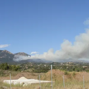 Jesusita Fire from San Marcos Pass, Day 1, 5:00 PM