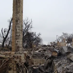 Gane House site, after the Jesusita Fire