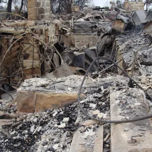 Gane House site, after the Jesusita Fire