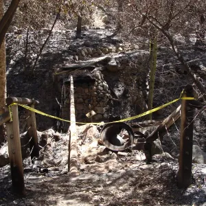 The Campbell Bridge, after the Jesusita Fire