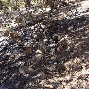 more of the historic aqueduct was uncovered by the fire, after the Jesusita Fire