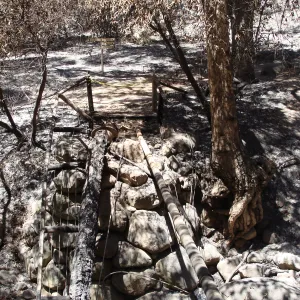 Campbell Bridge, after the Jesusita Fire