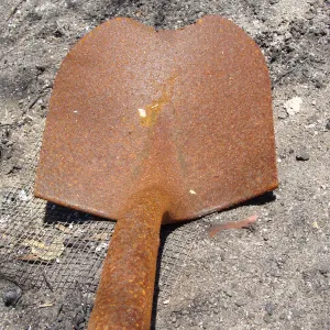 burned shovel, after the Jesusita Fire