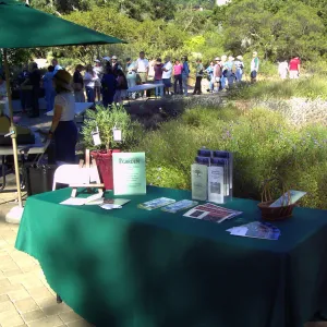 Reception table, Fall Plant Sale, 2005