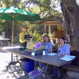 cash register table, Fall Plant Sale, 2005