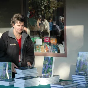 book display table, California Native Plants for the Garden, book signing event