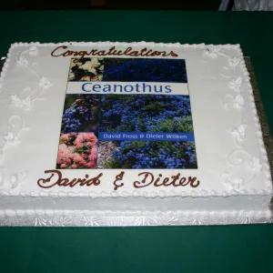 Ceanothus, book signing 2006, the cake