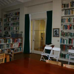inside the Blaksley Library, prior to closing off the door to the Main Office