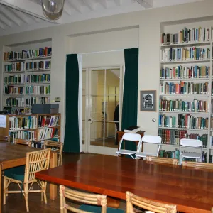 inside the Blaksley Library, prior to closing off the door to the Main Office