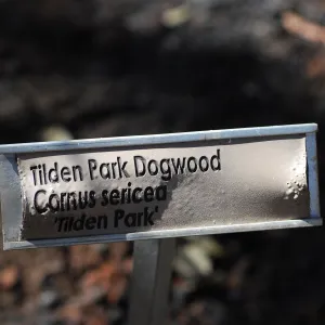 1x5 public information label, damaged signs and labels after the Jesusita Fire