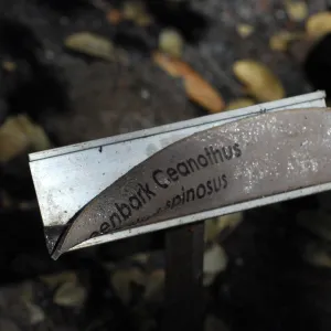 1x5 public information label, damaged signs and labels after the Jesusita Fire