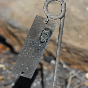 burned fence railing along the Campbell Trail, after the Jesusita Fire