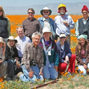 SBBG field trip, field of poppies, Antelope valley