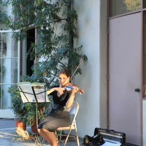 2009 Fall Plant Sale Preview event, musician