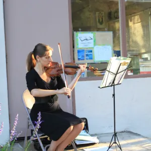 2009 Fall Plant Sale Preview event, musician