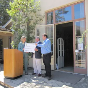 Lois Capps presentation of IMLS grant funds for SBBG GIS project
