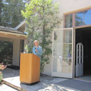Lois Capps presentation of IMLS grant funds for SBBG GIS project