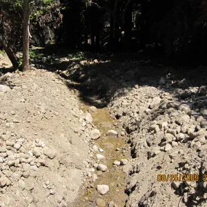 Santa Barbar County flood control, Mission Creek after the Jesusita Fire