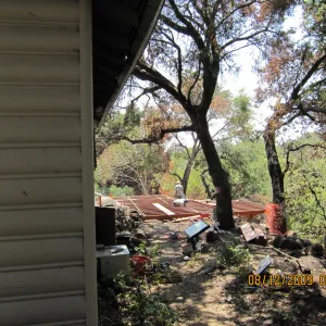 construction of new Home Demonstration Deck, after the Jesusita Fire