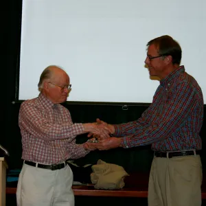 Yale professor F. Herbert Bormann and Bob Muller, lecture at SBBG
