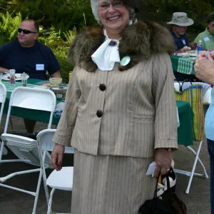 SBBG 80th Birthday Celebration, Mary Allcott (1930's costume)