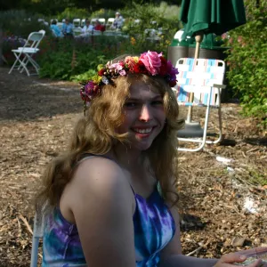 SBBG 80th Birthday Celebration, Juliet Evans (1960's costume)