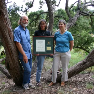 American Horticultural Society 2006 Book Award, presented to Carol Bornstein at SBBG, for California Native Plants for the Garden