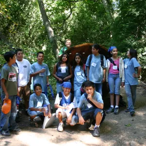 YEA group at SBBG, at the redwood cross-section