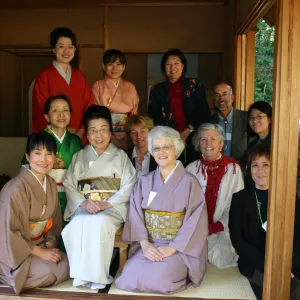 Tea Ceremony, SBBG Tea House, group photo