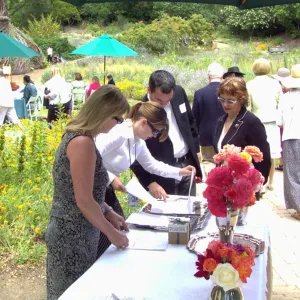 reception desk, High Tea in the Garden