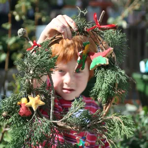 Holiday Crafts at SBBG, wreath