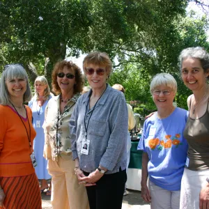 Volunteer Luncheon, 2005, under the oaks