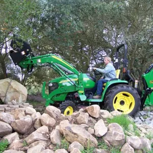 Dave Kershaw operating new tractor