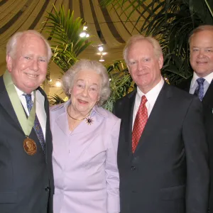 Peter Raven with Pritzlaff medal, Orchid Show event, 2007