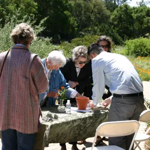 Reception table, Josh Chan and Elijah Mermin, Volunteer Luncheon, 2007