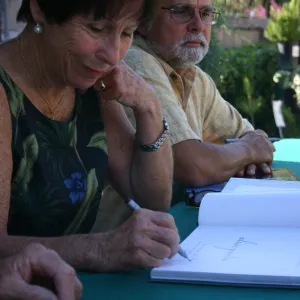 Anne-Marie Castleberg and Ralph Clevenger, Alice's Garden, book signing event at SBBG