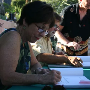 Anne-Marie Castleberg and Ralph Clevenger, Alice's Garden, book signing event at SBBG