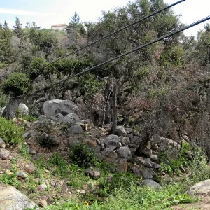 View south from flat by Tunnel gate post fire