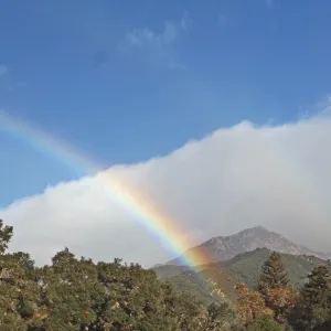 SBBG rainbow, Arlington Peak