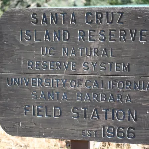 TEAWET, Santa Cruz Island field trip, 2009, sign for UC Field Station