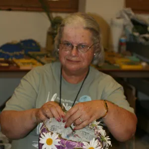 Linda Bizzelle, paper mache crafts, SBBG Summer Nature Camp, 2006